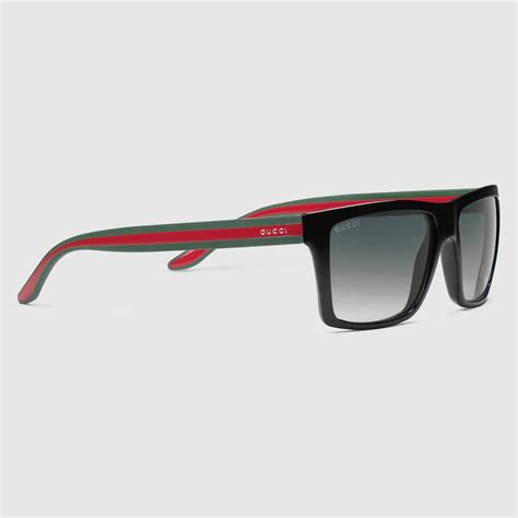 occhiali gucci blu con aste rosse|occhiali Gucci da sole.